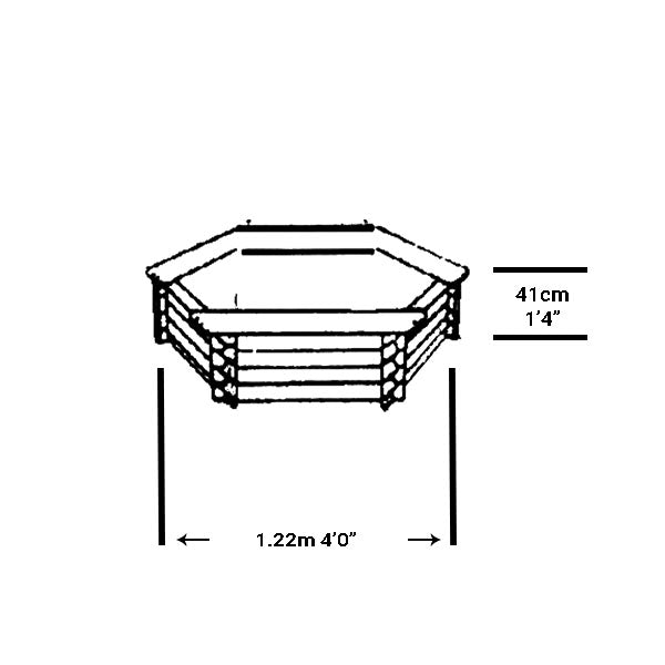 Norlog 50 Gallon Hexagonal Raised Pond
