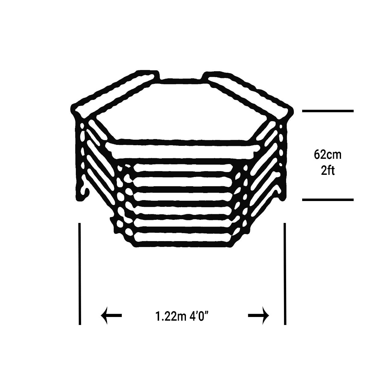 Norlog 75 Gallon Hexagonal Raised Pond