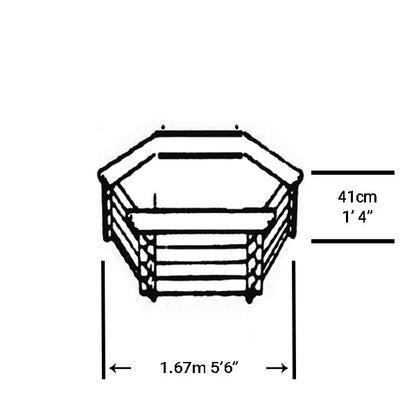 Norlog 100 Gallon Hexagonal Raised Pond