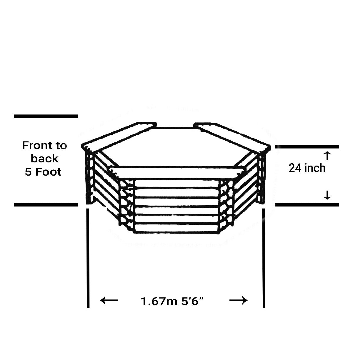 Norlog 175 Gallon Hexagonal Raised Pond