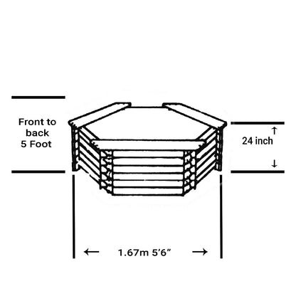 Norlog 175 Gallon Hexagonal Raised Pond