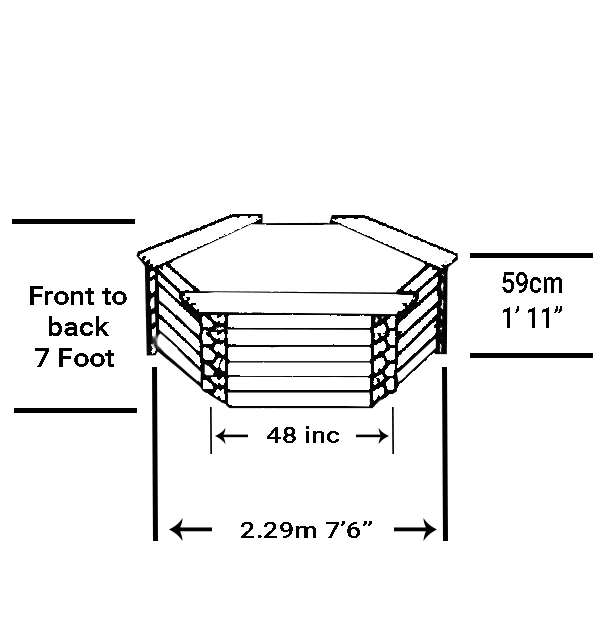 Norlog 300 Gallon Hexagonal Raised Pond