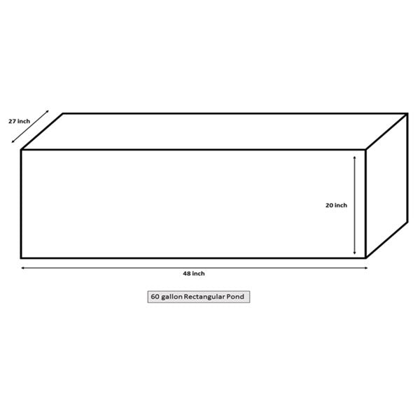 Norlog 60 Gallon Rectangular Raised Pond