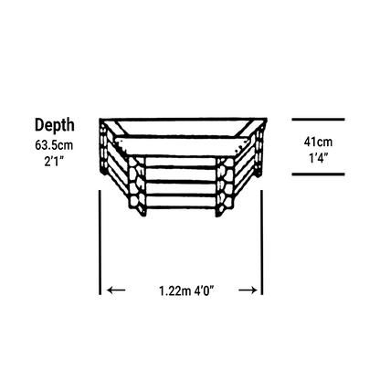 Norlog 25 Gallon Flat Back Raised Pond